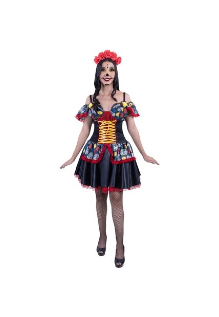DISFRAZ CATRINA MUJER Negro