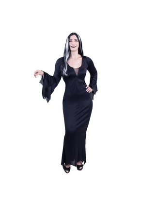 DISFRAZ MORTICIA MUJER Negro