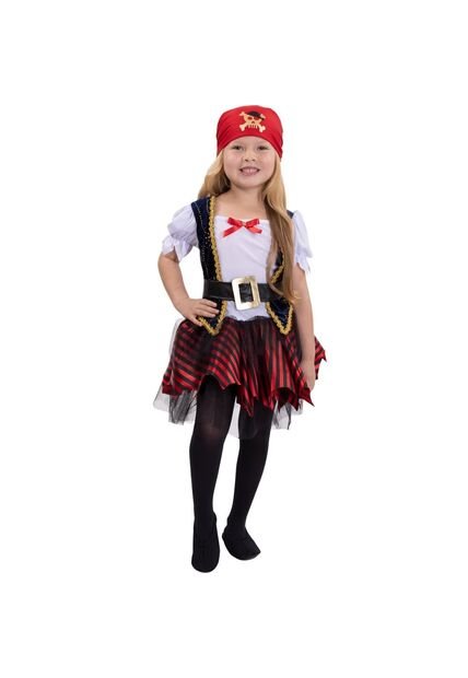 DISFRAZ PIRATA NIÑA Rojo