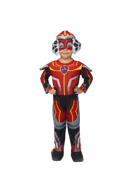 DISFRAZ MARSHALL PAW PATROL THE MIGHTY MOVIE NIÑO Rojo
