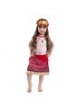 DISFRAZ PRINCESA HAWAIANA NIÑA Rojo de Fantastic Night