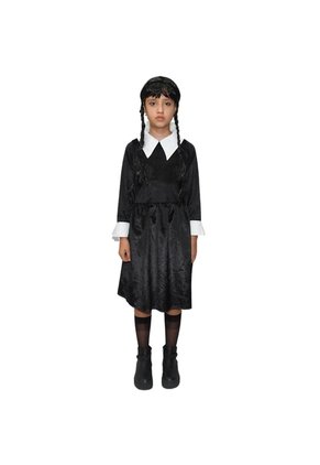DISFRAZ MERLINA ADDAMS NIÑA Negro