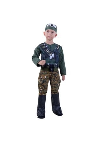 DISFRAZ COMANDO GAMMER NIÑA Verde Fantastic Night