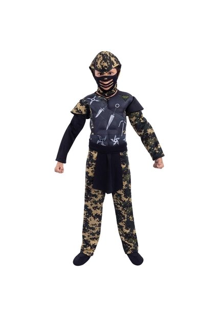 DISFRAZ COMANDO NINJA NIÑO Verde