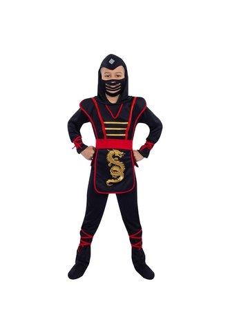 DISFRAZ MORTAL NINJA NIÑO Rojo Fantastic Night