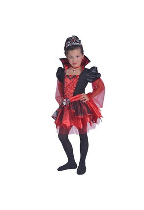 DISFRAZ PRINCESA VAMPIRESA NIÑA Rojo