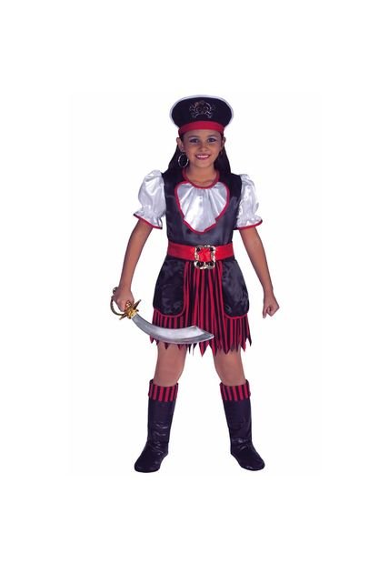DISFRAZ PRINCESA PIRATA NIÑA Rojo