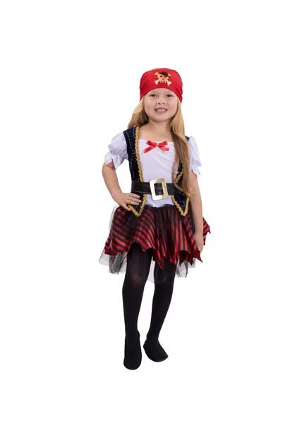 DISFRAZ PIRATA NIÑA Rojo