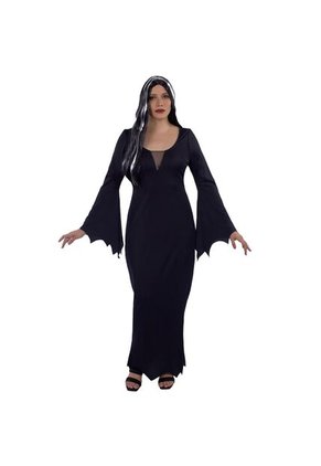 DISFRAZ MORTICIA MUJER Negro