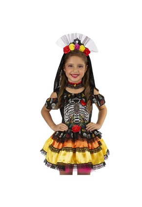 DISFRAZ CATRINA NIÑA Negro