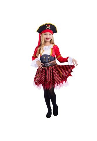 DISFRAZ PRINCESA PIRATA NIÑA Rojo Fantastic Night