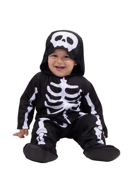 DISFRAZ BABY ESQUELETO BEBE Negro