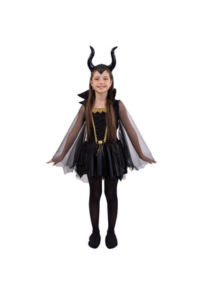 DISFRAZ MALEVOLA NIÑA Negro