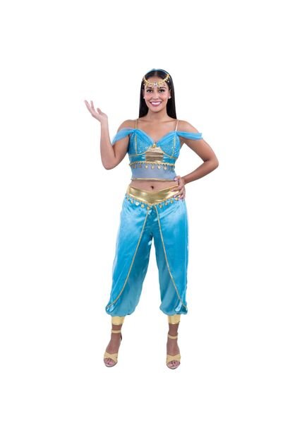 DISFRAZ PRINCESA ARABE MUJER Azul