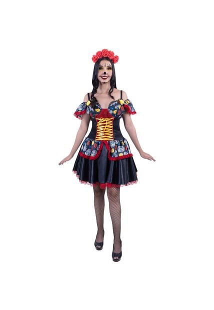 DISFRAZ CATRINA MUJER Negro