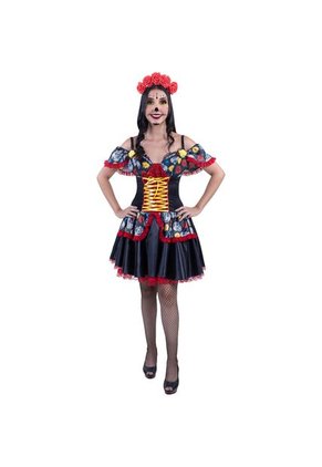 DISFRAZ CATRINA MUJER Negro