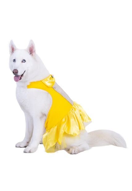 DISFRAZ BELLA PRINCESA MASCOTAS Amarillo