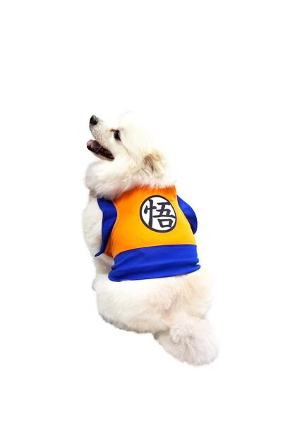 DISFRAZ GOKU MASCOTAS Naranja