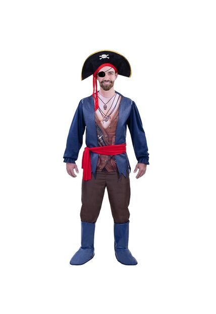 DISFRAZ PIRATA HOMBRE Azul