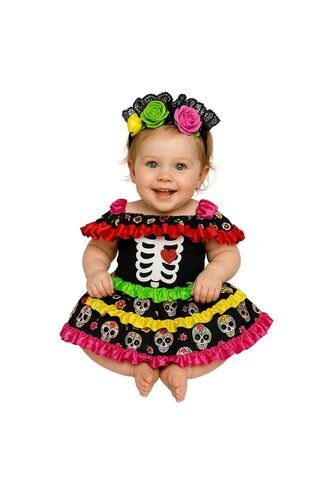 DISFRAZ BABY CATRINA BEBE Negro Fantastic Night