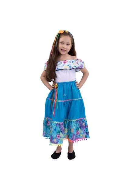 DISFRAZ TRAJE TIPICO NIÑA Azul