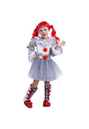 DISFRAZ PAYASITA NIÑA Gris