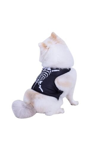 DISFRAZ ESQUELETO MASCOTAS Negro Fantastic Night