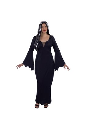 DISFRAZ MORTICIA MUJER Negro