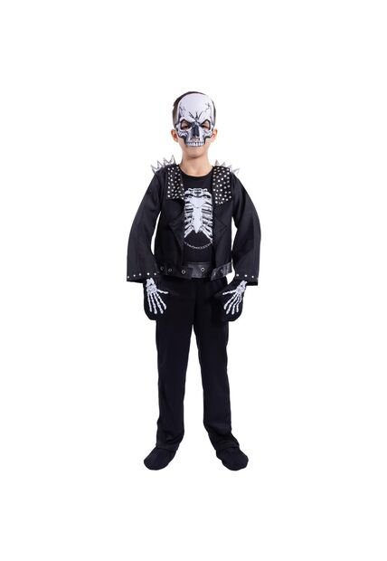 DISFRAZ ROCK SKULL NIÑO Negro