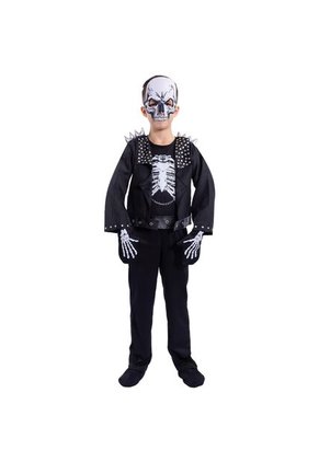 DISFRAZ ROCK SKULL NIÑO Negro