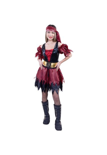 DISFRAZ PIRATA REBELDE MUJER Rojo