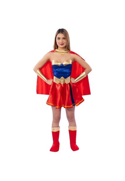 DISFRAZ SUPER HEROE MUJER Rojo