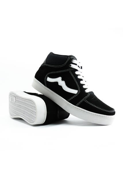 Tenis Cuero Negro-Blanco Fasucol Zafira