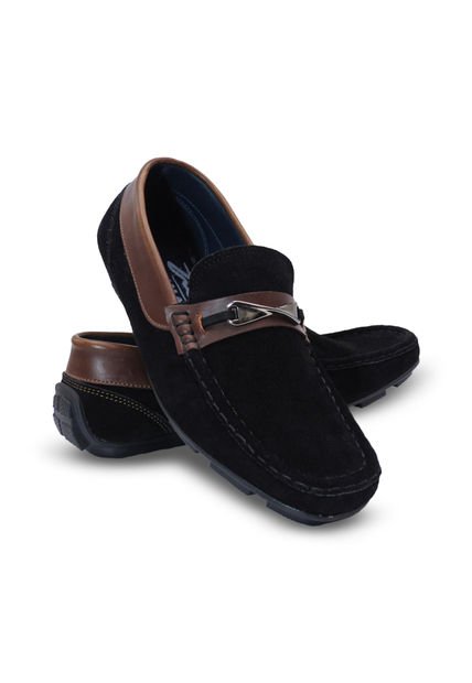 Mocasín Cuero Negro Fasucol Risto