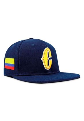 Gorra Selección Colombia De Béisbol Oficial Fánaticos Plana Azul Oscuro