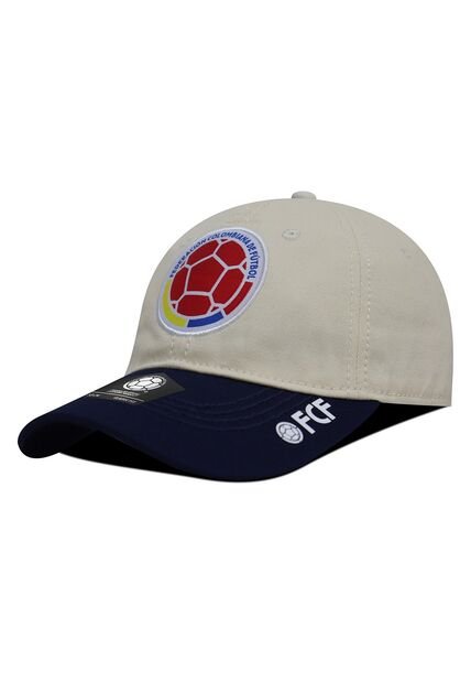 Gorra Oficial FCF Selección Colombia Dad Cap FCFE-0224 Beige/azul