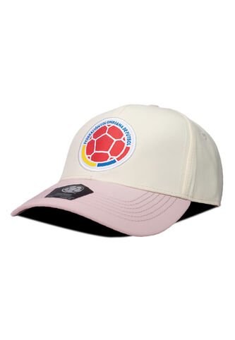 Gorra Oficial FCF Selección Colombia Deportiva Bicolor FCFS-006 Beige-rosa FCF