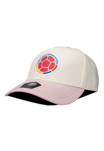 Gorra Oficial FCF Selección Colombia Deportiva Bicolor FCFS-006 Beige-rosa