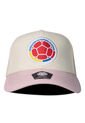 Gorra Oficial FCF Selección Colombia Deportiva Bicolor FCFS-006 Beige-rosa de FCF