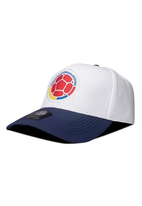 Gorra Oficial FCF Selección Colombia Deportiva Bicolor FCFS-006 Blanco-azul