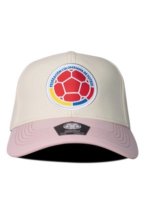 Gorra Oficial FCF Selección Colombia Deportiva Bicolor FCFS-006 Beige-rosa
