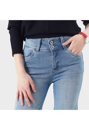 Jean Tiro Medio Bota Flare