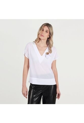 Blusa Cuello V Manga Corta FDS