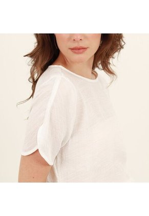 Blusa Cuello Redondo Manga Corta