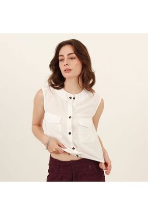 Blusa Cuello Redondo Manga Sisa