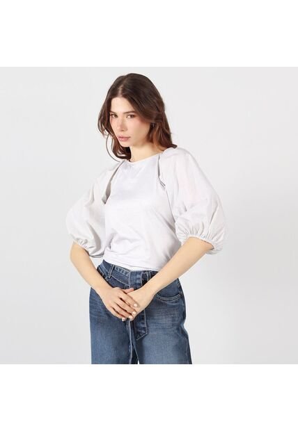 Blusa Cuello Bandeja Manga 3cuartos