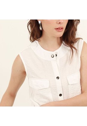 Blusa Cuello Redondo Manga Sisa