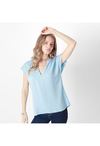 Blusa Cuello Neru Manga Corta