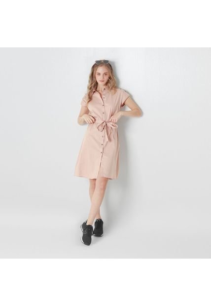 Vestido Cuello Camisero Manga Sisa