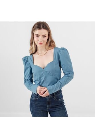 Blusa Cuello V Manga Larga FDS